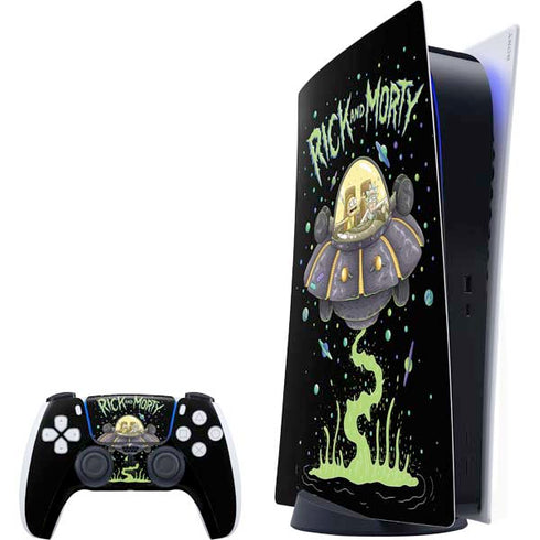 Adult Swim Rick and Morty Spaceship PlayStation PS5 Skins